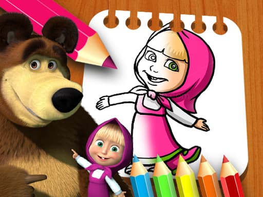 Masha &amp; the Bear Coloring Book