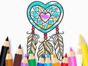 Coloring Book: Heart Dreamcatcher